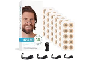 CABLELERA Magnetische Nasenpflaster, 30 Stück Magnetische Nasenpflaster Schnarchen, Anti-Schnarch Nose Strips, Schnarchstopper für besseres Atmen