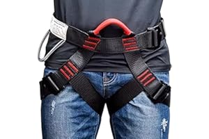 ANCSTTU Harnais D'escalade, Baudrier Escalade Harnais, Harnais D'escalade D'alpinisme Réglable Ceinture De Sécurité Demi Corps, Harnais De Rappel Unisexe