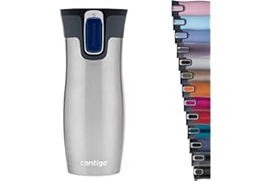 Contigo West Loop Autoseal vaso térmico, vaso aislante de acero inoxidable, termo para café, sin BPA, vaso de viaje antiderrame con tapa de fácil limpieza, mantiene el calor hasta por 5 h, 470 ml