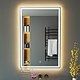 ARC homes Modern Wall Mounted Rectangular Backlit Led Mirror with Touch Sensor | Bathroom Mirror with Led Lights | Long Mirror for Bedroom Washbasin Lighting Mirror (Triple Light, (15 x 18 Inch))