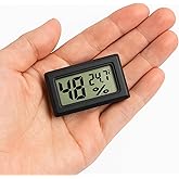 Perlotus Dijital LCD Nem Sıcaklık &Ouml;l&ccedil;er Mini Termometre Probsuz