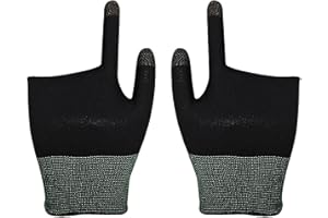 Rosixehird Touchscreen-Handschuhe, Touch Screen Finger Sleeve, Leitfähige Faserfingerspitzen, Finger Sleeve Empfindliche, Geeignet IOS-Handyspiele, Schwarz