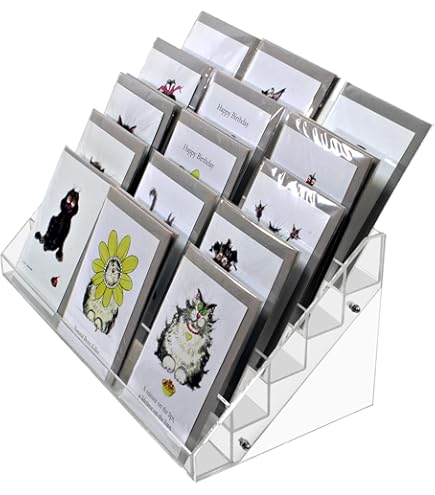 BELLE VOUS 5er Set Acryl Buchständer 7,5x10,5cm - Leseständer Für Kochbücher & Noten