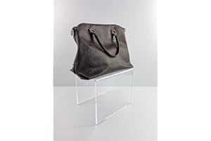 IKONA INNOVATION PLASTICS DESIGN IKONA, Poggia Borse da Terra in Plexiglass, Trasparente, Elegante e Versatile, Ideale per Casa e Ristorante, L.20 x P.28 x H.20 cm, Made in Italy