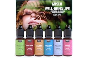 MISIJI Set di oli essenziali per diffusori, aromaterapia, per diffusori e candele, Calmazione, rilassamento