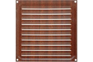 Brinox B70220Z - Rejilla de ventilación (15 x 15 cm) color madera oscura
