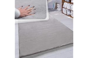 Paco Home Hochflor Teppich Wohnzimmer Schlafzimmer Shaggy Modern Flauschiger Fellteppich Weich Fell Imitat Kunstfell Einfarbig, Grösse:140x200 cm, Farbe:Grau