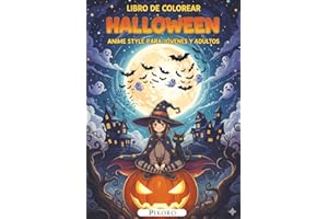 Libro de Colorear Halloween para Jóvenes y Adultos: Anime mágico y fantasía encantadora para relajarte coloreando (Pikoro Halloween)