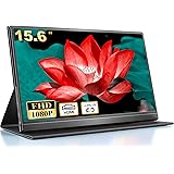 CUIUIC Monitor portatile da 15,6 pollici con USB-C e HDMI | 1080P | Compatibile con VESA 75 * 75mm | Collegamento a telefoni,