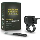 MARKEN FAKTUR&reg; Mountain Bike Bell - Includes Screwdriver - Sturdy and Sturdy Stainless Steel Bicycle Bell - Improved Fit Bike