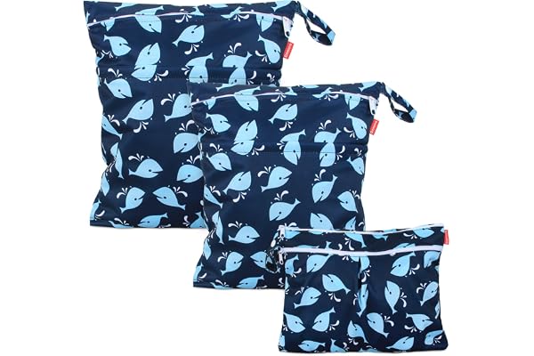 Damero 3 pièces Sac à Couche de Bébé Réutilisable, Sac à Couches Lavables Organisateur pour Les Couches de Bébé, Les Vêtements Sales et Plus Encore