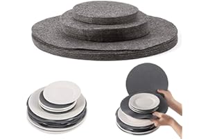 JUNBYUHU Lot de 24 Protège Poêles Séparateur Feutrine Poêle en Feutre 3 Tailles Protège Casserole Rond Séparateurs de Plaques en Feutre Protecteur de Poêle pour Porcelaine, Verre, Poterie