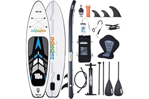 Zupapa 320/366cm Aufblasbare SUP Board Set| Stand Up Paddle Board mit Kajak Sitz | Komplettes Zubehör