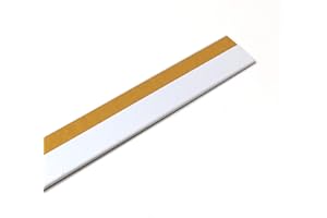 ABARNOM Pack de 50 portaprecios con adhesivo a 1 metro para etiquetas de 30mm Color Blanco. Etiquetas Precios Tienda, Portaprecios Estantería, Portaprecios Adhesivo, Carteles para Precios