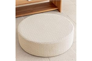 moismk Ottomane Schonbezug Rund Hocker Bezug Stretch Hockerüberzug Hocker Hussen für Runde Fußhocker, Sitzhocker Elastisch Husse, Überzug Möbel Protector für Sofa Abdeckung(#5,Diameter 45 x H 30CM)