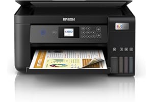 Epson EcoTank ET-2851 impresora multifunción A4 (impresión, copia, escaneo) pantalla LDC, USB, Wi-Fi, Wi-Fi Direct, Epson Smart Panel, AirPrint, depósitos de botella de alta capacidad, dúplex y negro