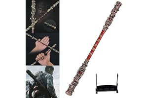 KAKVEIAI Broń Wukong, Monkey King Staff, czarny mit Wukong Złoty Cudgel, Czarny Mito Słońce Wukong Ruyi Golden Cudgel Monkey King Staff Akcesoria do kolekcji gier, materiał metalowy, najlepszy prezent