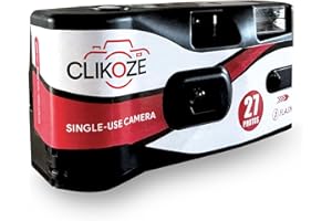 Clikoze Disposable Camera with 27 Exposures, Ultramax ISO 400 35mm Film Single-Use Camera with Flash (1 Camera)