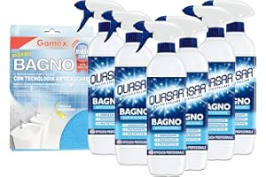 YESHI SET 6 X QUASAR BAGNO ANTICALCARE 650 ML + GAMEX PANNO BAGNO