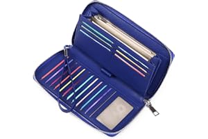 GAEKEAO Portafoglio Donna Grande, Pelle con Blocco RFID Portafogli Donna, Portamonete con Chiusura a Cerniera, Borsellino Donna Idee Regalo