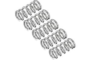 QUARKZMAN Compresión Resorte, 5uds 304 Inoxidable Acero, 5mm OD, 0,8mm Alambre Tamaño, 10mm Libre Longitud, Plateado Tono
