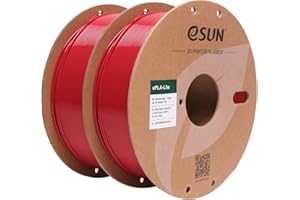 ‎ESUN eSUN PLA Filament 1,75 mm, niestandardowy filament do drukarek 3D PLA, dokładność wymiarowa +/- 0,03 mm (2KG-Ognista czerwień)