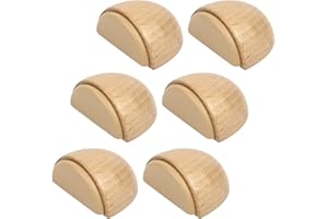KUKICU Topes para Puertas - Tope Puerta Adhesivo de Madera para Suelo (Madera HAYA Natural) – Autoadhesivo para Suelos Madera - Pack 6 unidades (Haya)