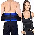 Body And Base TM, Adjustable Neoprene Double Pull Lumbar Support Lower Back Belt Brace Pain Relief (Medium (72-86 cm)