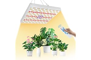 ‎EWITTTI Pflanzenlampe,Grow Lampe 225LEDs Pflanzenlampe Led Vollspektrum, 50W(600W äquivalente)UV-IR Ferngesteuertes Pflanzenlicht,4/8/12H Timer Vollspektrum Pflanzenleuchte,10 Levels Dimmen Led Pflanzenlampe