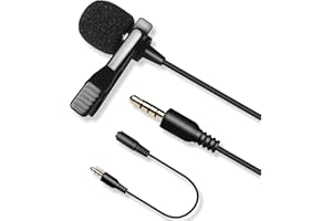 3M Lavalier Lapel Microphone, Nicama LVM7 Lav Mic for iPad Smartphone Nagrywanie Youtube Podcast, DSLR Camera Canon Nikon Sony Kamery Rejestratory Audio PC