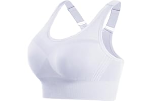 Litherday Sujetador Deportivo Mujer Alto Impacto sin Aros con Almohadillas Extraíbles Bra Deportivo Push Up para Yoga Running Fitness y Entrenamiento Tallas S-XXL