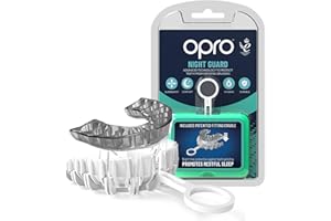 Opro protège-dents de nuit recommandé par les dentistes pour le grincement des dents, le bruxisme et l'ATM. Sommeil réparateur. Avec étui de protection dentaire antimicrobien