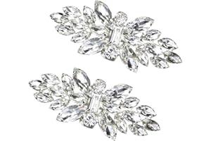 Ocobudbxw, 2 uds, Clip para Zapatos, Zapatos de Boda, Zapatos de tacón Alto para Mujer, decoración de Novia, Diamantes de imitación, Clips Decorativos Brillantes con Hebilla