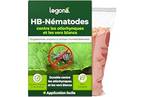 Legona HB-nématodes contre l’otiorhynque - 2 m² / 1 millions - Efficace et naturel contre les larves du hanneton, du jardinier et autres coléoptères