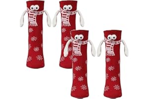 Yeria 2 Paires de Chaussettes MagnéTiques Amusantes, Chaussettes 3d Main Dans La Main pour Femmes Hommes, Paire Unisexe Amusante Tenant Les Mains Chaussettes pour Couple