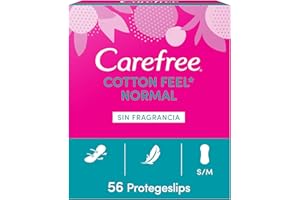 Carefree Coton Salvaslip Sans Parfum, 1 Paquet de 56 Protegeslips