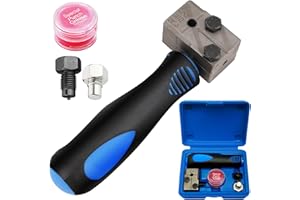 VEGOATY 6Tlg Bremsleitung Bördelgerät für DIN Bördelungen, 4,75 mm Universal-Bremsleitungs-Bördelgerät-Satz, 7,62m Ø4,75mm Bremsleitung mit 16 Anschlüssen 5 Verbinder für Brems-Bzw Hydraulikleitungen Verwende