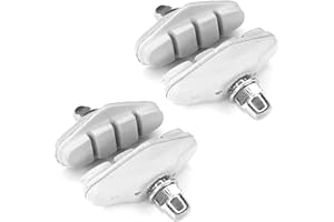 cyclingcolors 4x Pattini Freno Bici Corsa City 50mm Ganasce Pastiglie con Vite Bicicletta Freni Ricambio, bianco