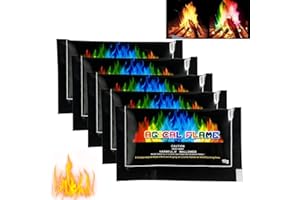 XINGBIN 5PCS*10G Mag/ical Flames, Fire Colour Changing Powder & Colour Changing Fire Co/nes,Colour Fire for Outdoor Campfires,Long-Lasting Fire Colour Changing Powder,Fire Pit Colour Changing Flames