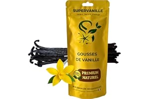 SUPERVANILLE Bourbon vaniljskidor från Madagaskar |14–15 cm | dragkedja återförslutningsbar | naturlig och mjuk