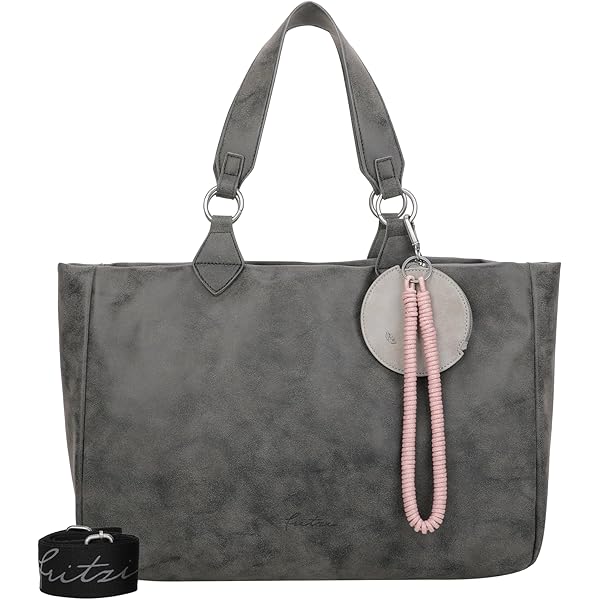Fritzi Aus Preußen Shopper Izzy Medium Pink Lollipop | Borsa In Frottee Rigata | 29x31 Cm