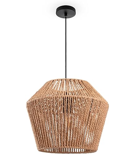 Qazqa Michelle Pendelleuchte Aus Rattan – Orientalisch, 44 cm, Dimmbar, Für Wohnzimmer & Esszimmer