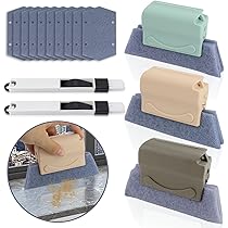 Fensterrillen Reinigungsbürste Set - 3 Stück Mit 6 Ersatzpads Für Fensternuten