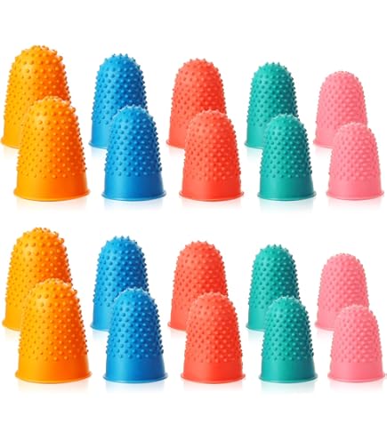 Rocita Siliconen vingerbeschermers vingerdoppen geweldig voor bescherming gebarsten en droge vingerhuid nagels vingertoppen cover bescherming 10 stuks