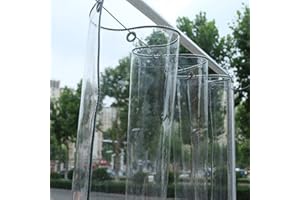 GDMOKLE Bâche Transparente avec Oeillets, Bâche Imperméable en PVC, Renforcée Résistant à la Déchirure Bâche de Protection Étanche pour Jardin Terrasse Gazebo Serre (Couleur : Clair, Taille : 2.4X4m)