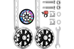JIAHUADE Ruote Ausiliarie per Biciclette per Bambini,Stabilizzatore Rotelle Bambini,Training Wheels,Rotelle Regolabili per Bici,Rotelle Universali per Bicicletta per 12 14 16 18 20 Pollice