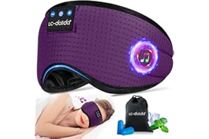 ‎LC-DOLIDA Bluetooth Sleeping Headphones Eye Mask for Sleeping,LC-dolida 100% Blackout Eye Mask with Bluetooth Headphones 15 Hours Playback Sleep Aids with Travel Bag & 2 Sleep Earplugs for Travel/Nap/Yoga