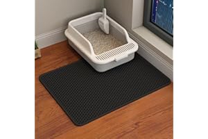 ERHAOG Katzenklo Matte Katzenstreu Matte 45 * 30 cm - Doppelte Schichte Wasserdichte Entwurf Katzenmatte Katzenklo, Katzentoilette Matte Vorleger Katzentoilette für Toilette