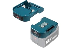 QIMEI-SHOP Adapter baterii USB do Makita Uchwyty na baterie z interfejsem szybkiego ładowania USB i Type-C dla BL1860 BL1850 BL1840 BL1830 BL1820