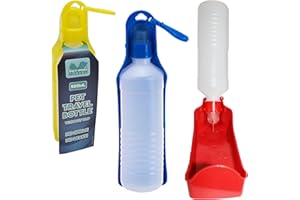 Widdle Springtime Pet-Pro 500ml Travel Water Bottle with Belt Clip Dog Cat Random Colour